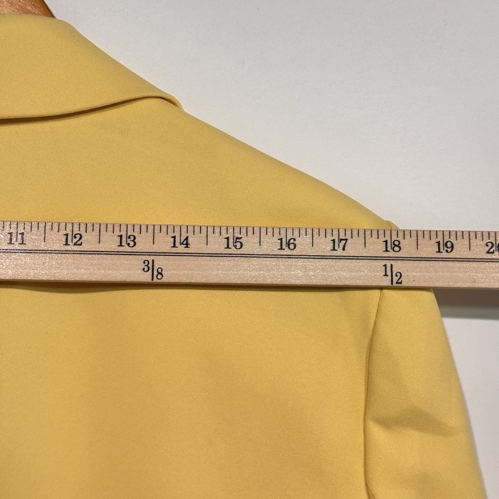 Tahari Blazer Womens 16 Yellow Double Breasted Career Jacket Tailored Old Money - Picture 10 of 11